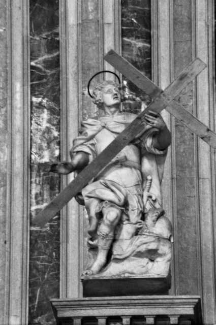 Tumidei, Stefano — Comin Giovanni - sec. XVII - Padova, S. Giustina, Altare di San Giuliano: San Giuliano — particolare